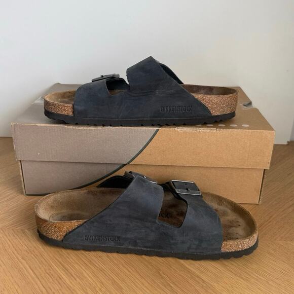 Birkenstock Arizona ‘Slate Grey’ Unisex Slides- SZ Men 5- Women 7